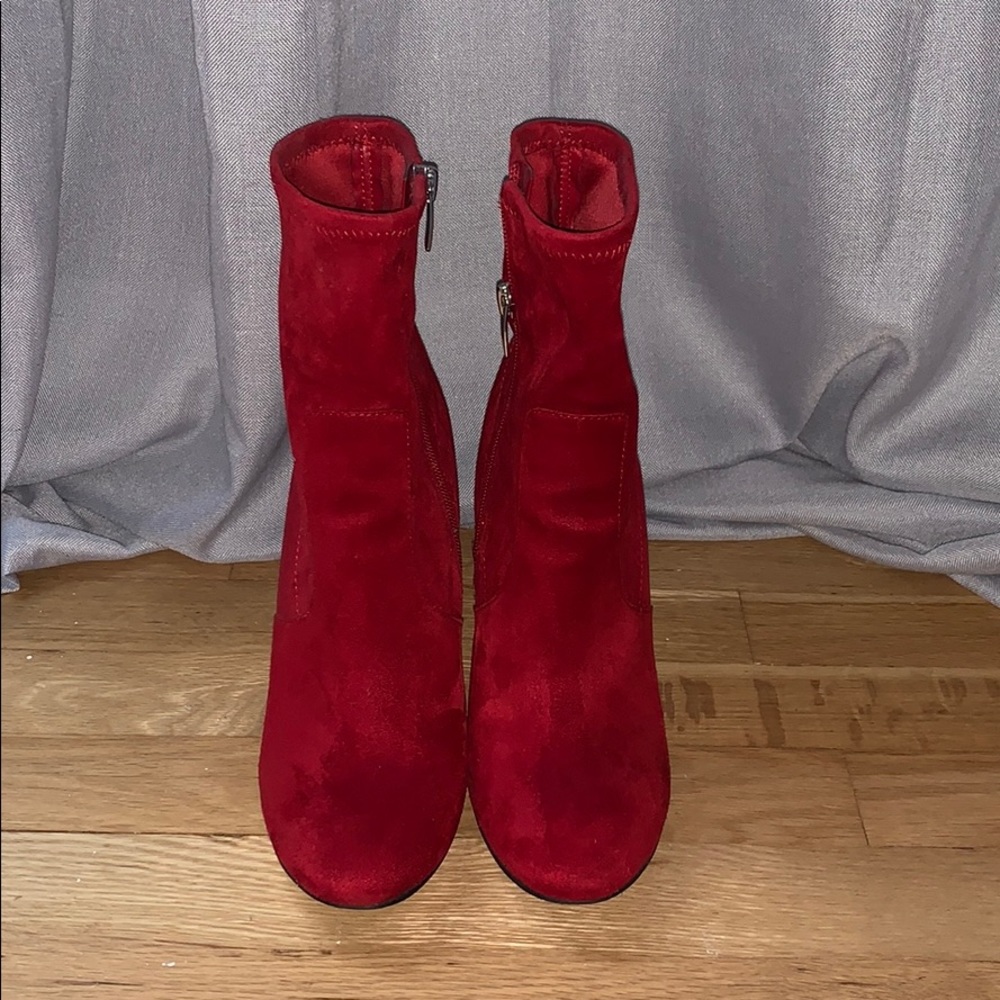 Red Ankle Boots